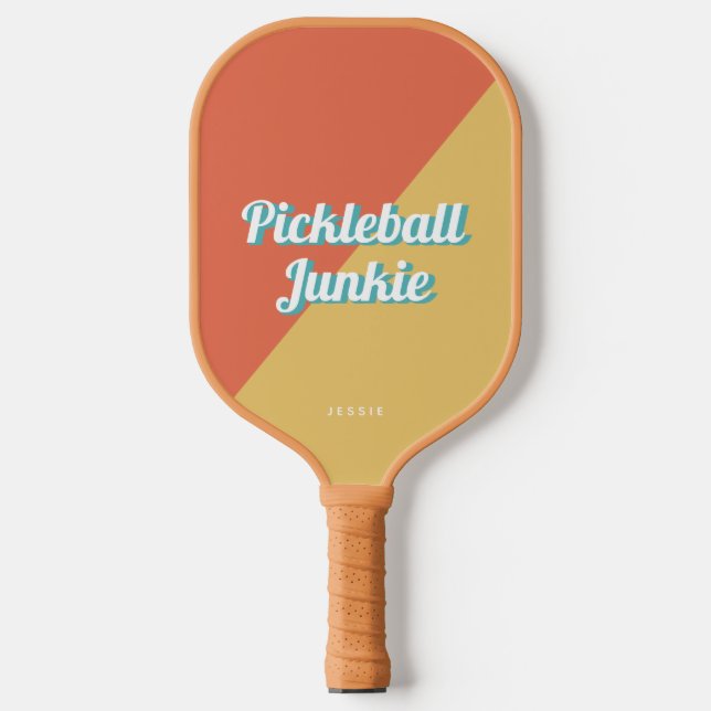 Retro Funny Personalized Pickleball Paddle (Front)