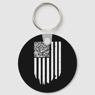 Retro Funny Qr Trump Dancing Dance Code  Keychain