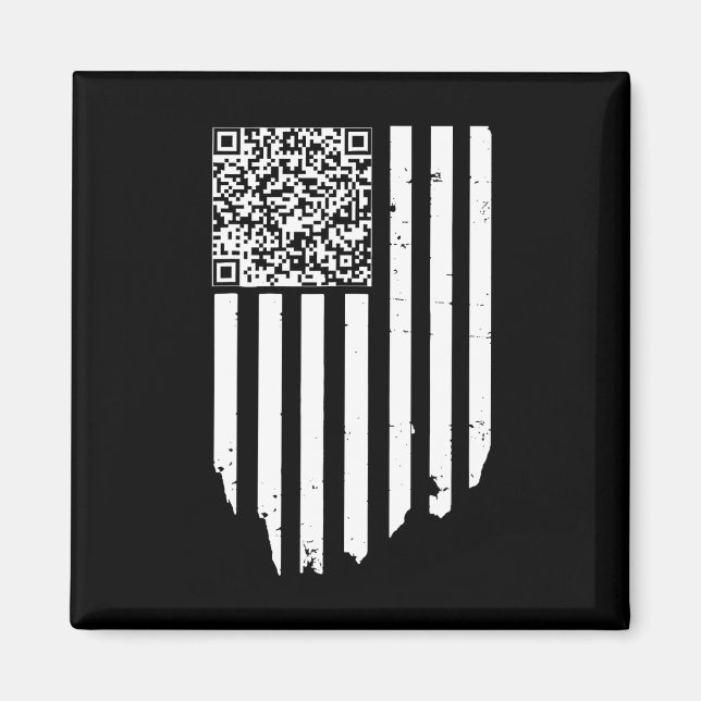 Retro Funny Qr Trump Dancing Dance Code  Magnet (Front)