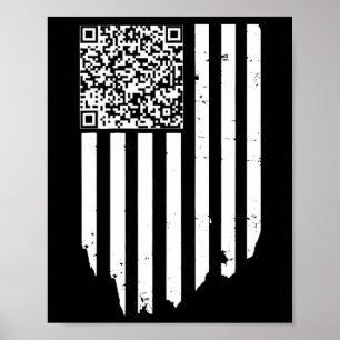 Retro Funny Qr Trump Dancing Dance Code  Poster
