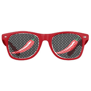 Retro Funny rouge piment chaud fête teintes lunettes de 