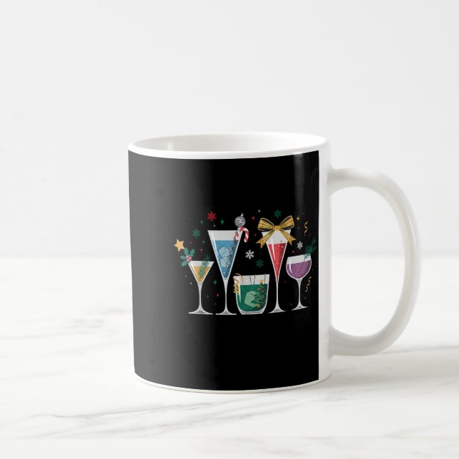 Retro Funny Santa's Little Helper Martini Merry Ch Coffee Mug (Right)