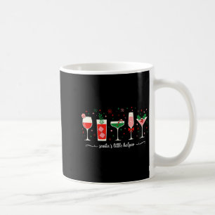 Retro Funny Santa's Little Helper Martini Merry Ch Coffee Mug