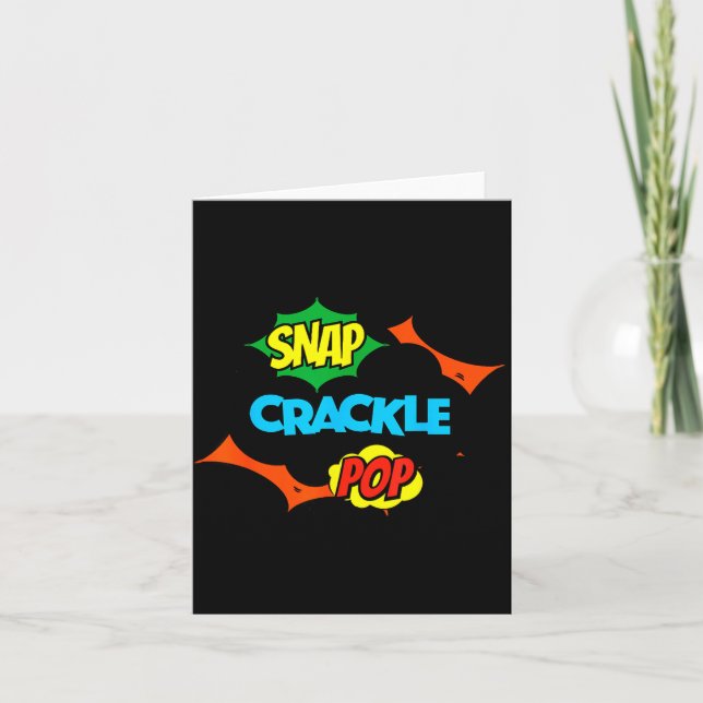 Retro Funny Snap Crackle P Quote Relax Meme Game  Card (Front)