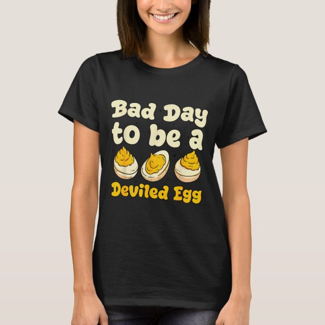Retro Funny Thanksgiving Dinner Bad Day To Be A De T-Shirt (Front)