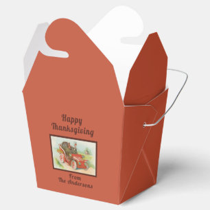 Retro Funny Thanksgiving Memes Cute Turkey Cartoon Favor Box