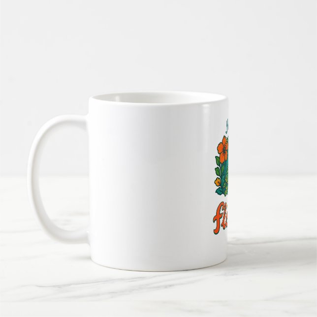 Retro Funny Turtle Shell Yeah Its Summer Coffee Mug (Left)