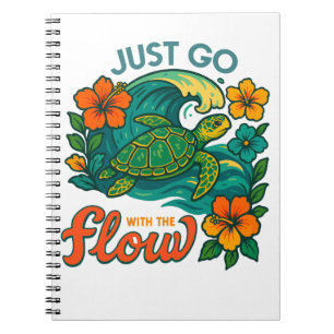 Retro Funny Turtle Shell Yeah Its Summer Notebook