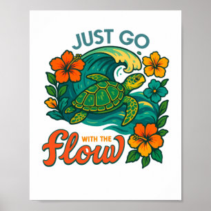 Retro Funny Turtle Shell Yeah Its Summer Poster
