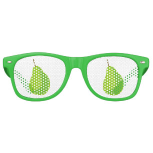 Retro Funny vert poire fruits fête ombre lunettes de sol