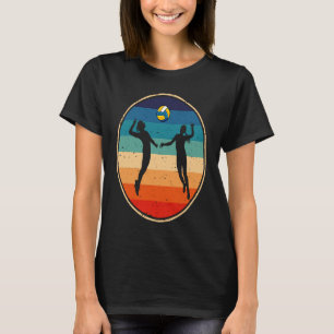 Retro Funny Volleyballer Ball Sport Women's Idea T-Shirt