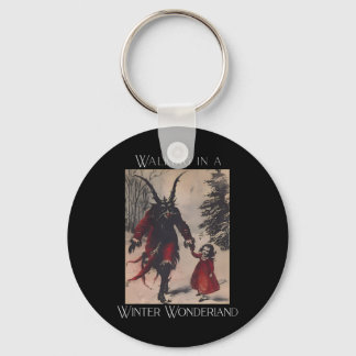 Retro Funny Walking In A Winter Wonderland Merry C Keychain