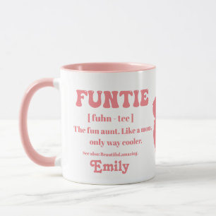 Retro Funtie Definition Personalized Auntie Mug