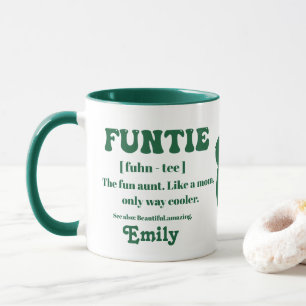 Retro Funtie Definition Personalized Auntie Mug