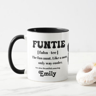 Retro Funtie Definition Personalized Auntie  Mug