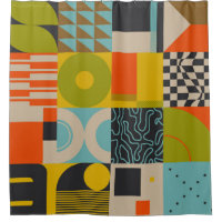 Retro future: abstract pastel artwork.