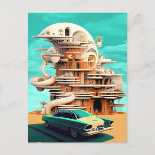 Retro Future Cars Cinematic Autos Postcards