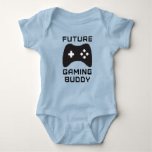 Retro Future Gaming Buddy Blue Bodysuit Baby Gift 
