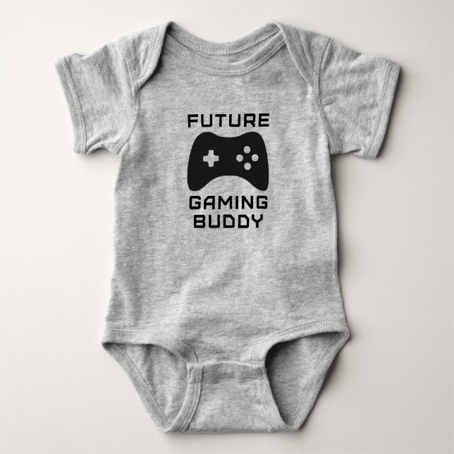 Retro Future Gaming Buddy Bodysuit Baby Gift  (Front)