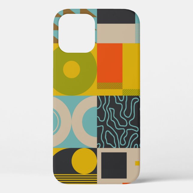 Retro future inspired artwork of abstract symbols  Case-Mate iPhone case (Back)
