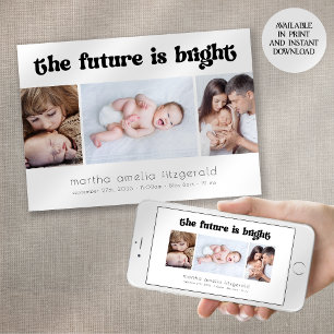 Retro Future is Bright Birth Announcement