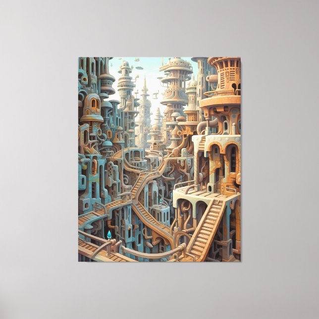 Retro Futurism Art Canvas (Front)