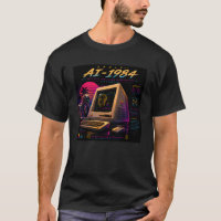 Retro Futuristic AI Robot Computer Vaporwave Neon
