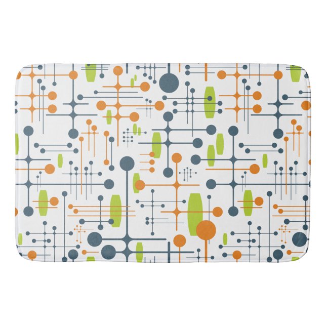 Retro Futuristic Bath Mat (Front)