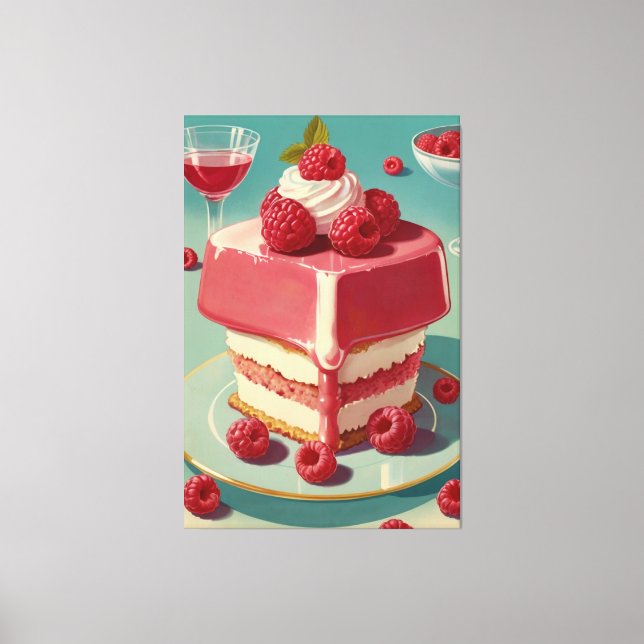 Retro futuristic cake Stretched Canvas Print (Front)