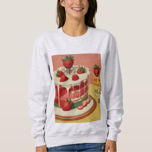 Retro futuristic cake sweatshirt