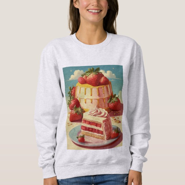 Retro futuristic cake sweatshirt  (Front)