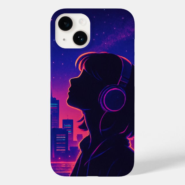 Retro Futuristic Girl iPhone / iPad case (Back)