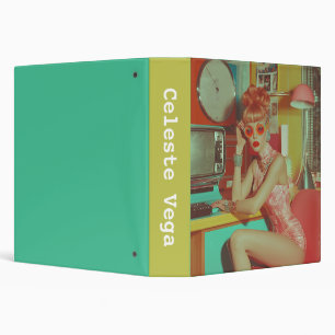 Retro Futuristic Glam Aesthetic Binder