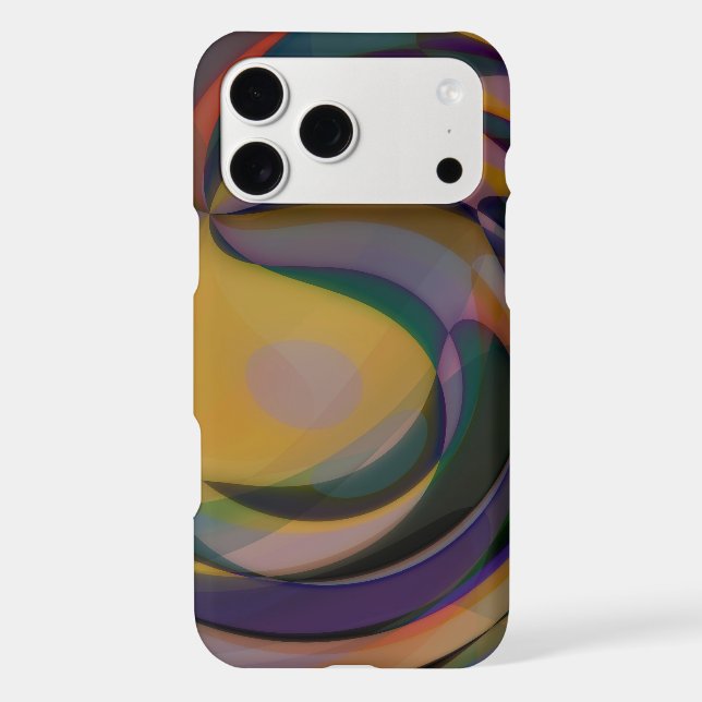 Retro Futuristic Radial Swirl Waves Art Pattern (Back)