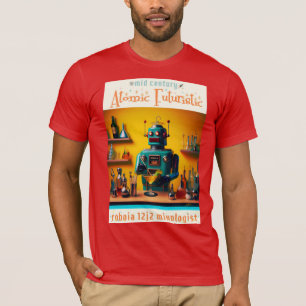 Retro Futuristic Robot ROBIA 12J2 Mixologist T-Shirt