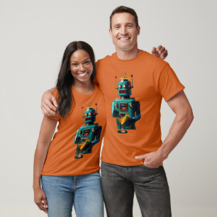 Retro Futuristic Robot ROBIA 12J2 Mixologist T-Shirt