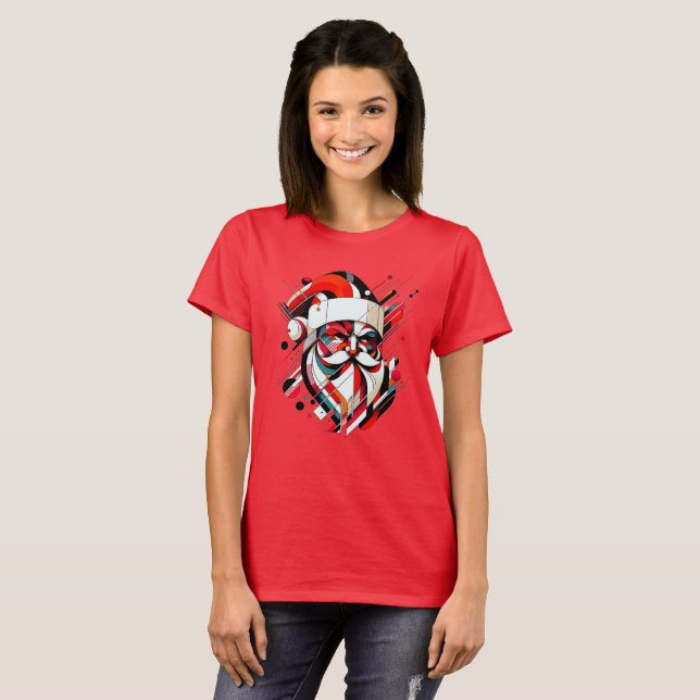 Retro-Futuristic Santa T-Shirt (Front Full)