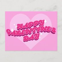 Retro Galentine Postcard