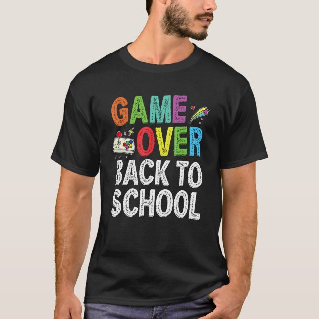 Retro Game  Back To School First Day Of School Tea T-Shirt (Front)