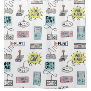 Retro Game Controllers: Colourful Seamless Pattern