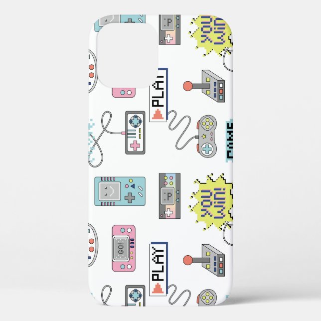 Retro Game Controllers: Colourful Seamless Pattern Case-Mate iPhone Case (Back)
