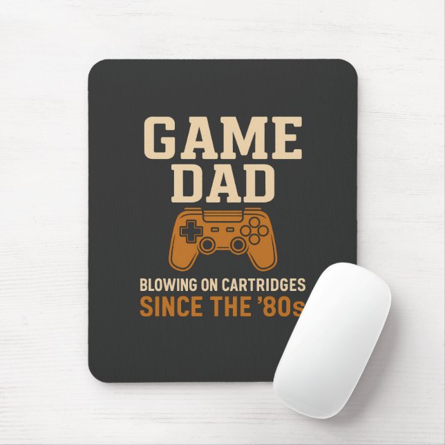 Retro Game Dad '80s Cartridge Vibes Mouse Pad (With Mouse)
