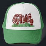 Retro Game Day Football Trucker Hat - Green and Wh<br><div class="desc">Stand out at the stadium with this stylish ‘GAME’ football trucker hat. Featuring a vibrant green and white mesh design, this cap showcases unique football-textured lettering on a grass background. The classic foam front and breathable mesh back make it perfect for sunny game days and tailgating parties. A vintage sports...</div>