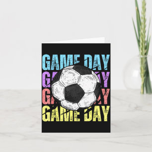 Retro game day soccer lovers vintage mom mother's card
