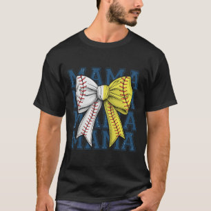 Retro Game Day Softball Baseball Mama Sports Team  T-Shirt
