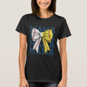 Retro Game Day Softball Baseball Mama Sports Team T-Shirt