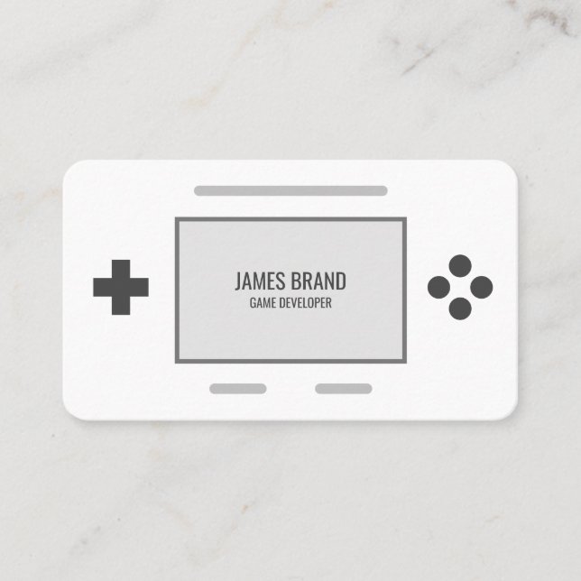 Retro Game Developer Business Card (Front)