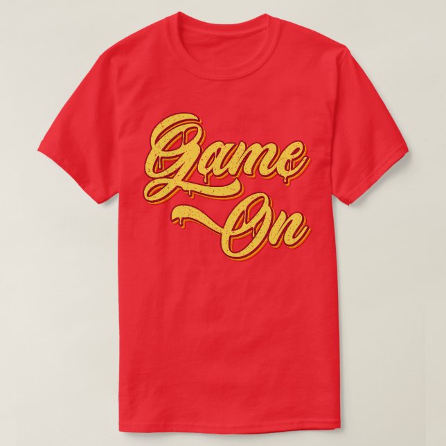 Retro Game On Typography T-Shirt (Design Front)