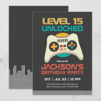 Retro Gamer Boy Level Unlocked Video Game Birthday