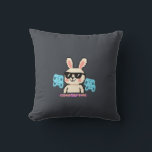 Retro Gamer Bunny Throw Pillow<br><div class="desc">Sit back, grab your controller, and enjoy some "Comfort Time" with this adorable pixel art bunny! Featuring a retro 8-bit aesthetic and glowing neon gamepads, this design is the perfect loot for gamers who love a mix of cute and cool. Whether you're a pro-streamer or a casual player, this tee...</div>